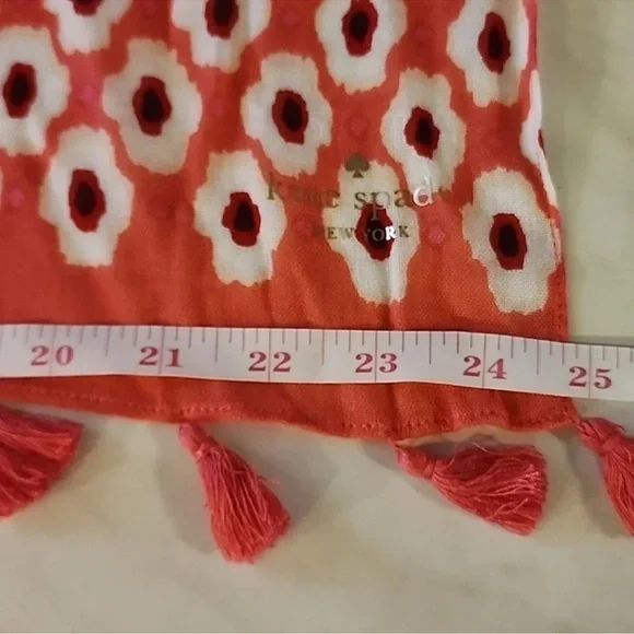 Kate Spade New York Ikat Posy Surprise Pink Multi Scarf Oblong beautiful - Picture 5 of 5